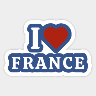 I Love France Sticker